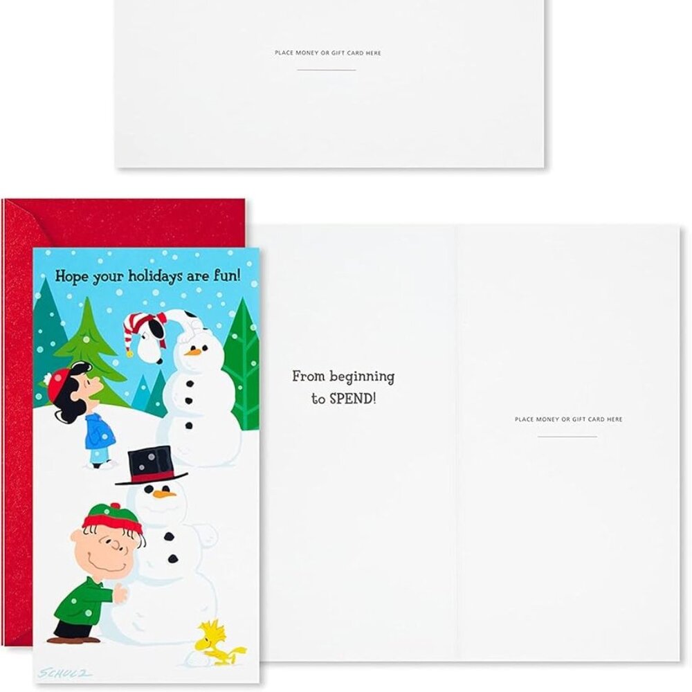 10 Hallmark Peanuts Snoopy Christmas Money Holders or Gift Cards & Envelopes NEW - Picture 5 of 6